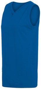 Augusta Sportswear 556 - Ladies Sleeveless V Neck Poly/Cotton Jersey Real Azul