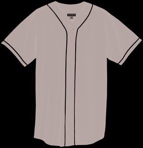 Augusta Sportswear 593 - Wicking Mesh Button Front Jersey With Braid Trim Negro / Blanco