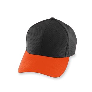 Augusta Sportswear 6236 - Athletic Mesh Cap Youth Black/Orange