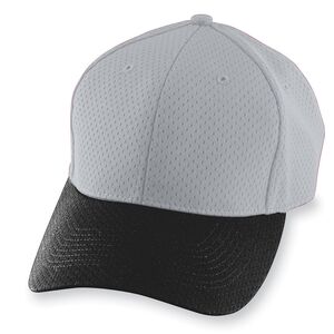 Augusta Sportswear 6236 - Athletic Mesh Cap Youth Silver Grey/Black