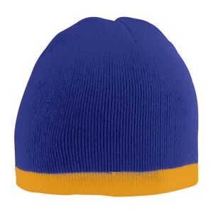 Augusta Sportswear 6820 - Augusta Sportswear 6820 -Gorro tejido de dos tonos  Purple/Gold