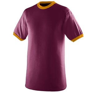 Augusta Sportswear 711 - Youth Ringer T Shirt Maroon/Gold