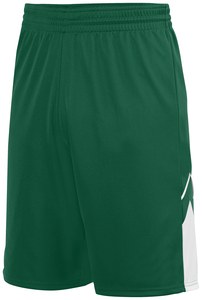 Augusta Sportswear 1169 - Youth Alley Oop Reversible Short Dark Green/White