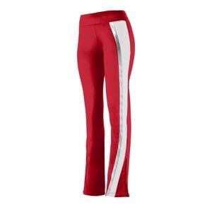 Augusta Sportswear 7738 - Girls Aurora Pant Red/ White/ Metallic Silver
