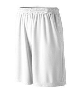 Augusta Sportswear 803 - Longer Length Wicking Short W/ Pockets Blanco
