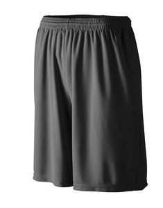 Augusta Sportswear 803 - Longer Length Wicking Short W/ Pockets Negro