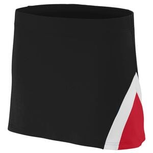 Augusta Sportswear 9205 - Ladies Cheer Flex Skirt Black/Red/White