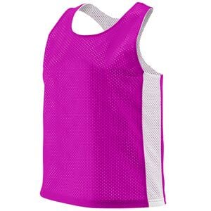 Augusta Sportswear 968 - Ladies Reversible Tricot Mesh Lacrosse Tank Power Pink/White