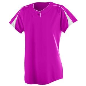 Augusta Sportswear 1225 - Ladies Diamond Jersey Power Pink/White