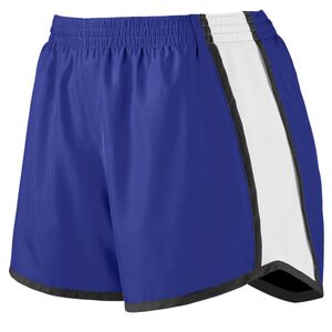 Augusta Sportswear 1266 - Girls Pulse Team Short Purple/ White/ Black