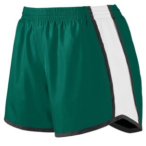 Augusta Sportswear 1266 - Girls Pulse Team Short Dark Green/ White/ Black