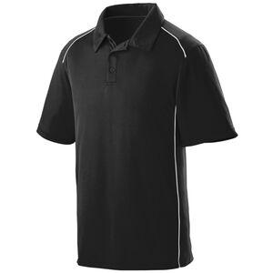 Augusta Sportswear 5091 - Remera Polo de la suerte Negro / Blanco