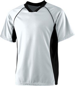 Augusta Sportswear 244 - Youth Wicking Soccer Jersey Silver/Black