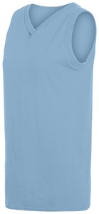 Augusta Sportswear 557 - Girls Sleeveless V Neck Poly/Cotton Jersey Azul Cielo