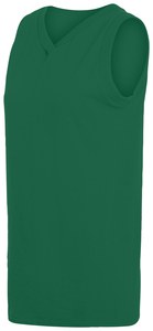 Augusta Sportswear 557 - Girls Sleeveless V Neck Poly/Cotton Jersey Verde oscuro