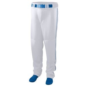 Augusta Sportswear 1446 - Youth Series Baseball/Softball Pant With Piping White/Royal
