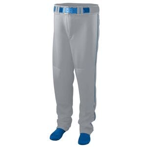 Augusta Sportswear 1446 - Youth Series Baseball/Softball Pant With Piping Silver Grey/Royal