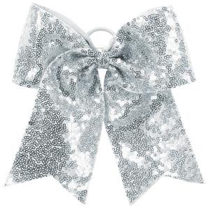 Augusta Sportswear 6702 - Sequin Cheer Hair Bow Silver Grey