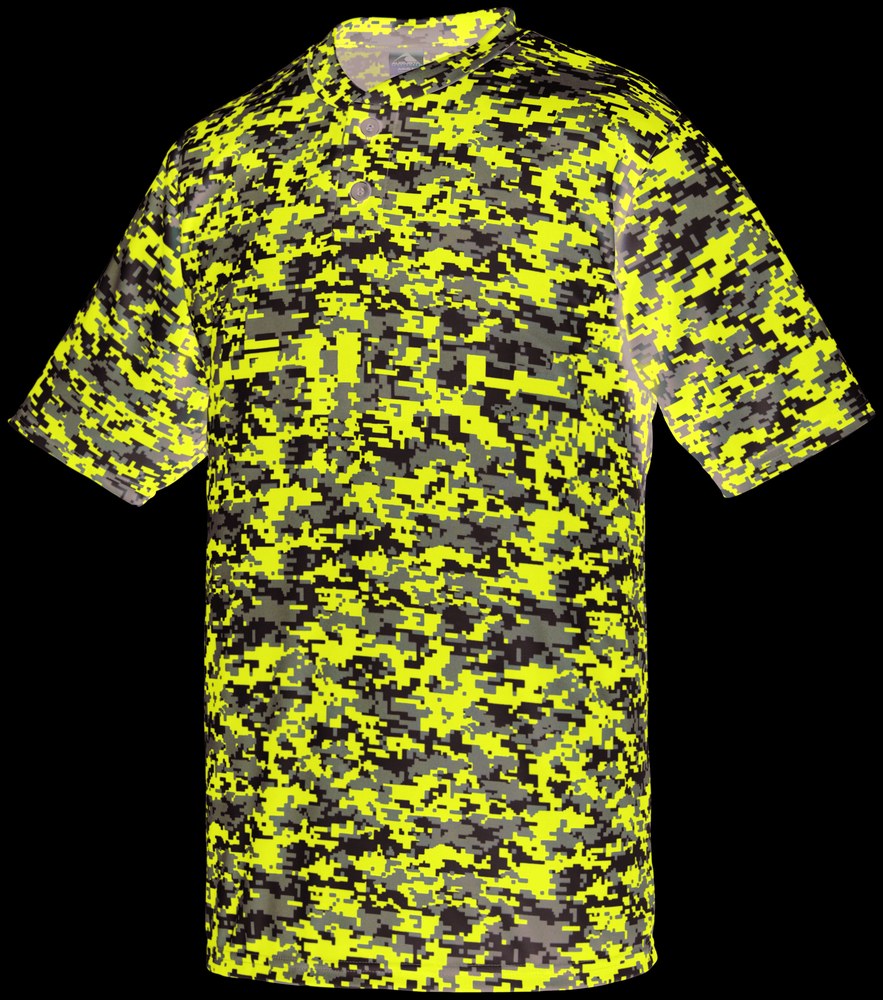 Augusta Sportswear 1556 - Youth Digi Camo Wicking Two Button Jersey