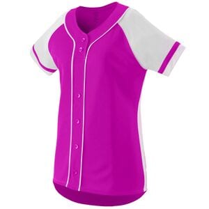 Augusta Sportswear 1666 - Girls Winner Jersey Power Pink/White