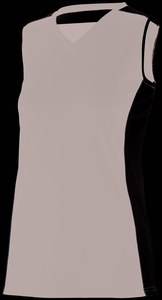 Augusta Sportswear 1676 - Ladies Paragon Jersey Black/ White/ Silver Grey