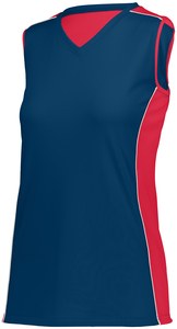 Augusta Sportswear 1677 - Girls Paragon Jersey Navy/Red/White