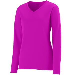 Augusta Sportswear 1788 - Remera manga larga de mujer con propiedades que absorbe la humedad Power Pink