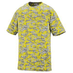 Augusta Sportswear 1799 - Youth Digi Camo Wicking T Shirt Power Yellow Digi