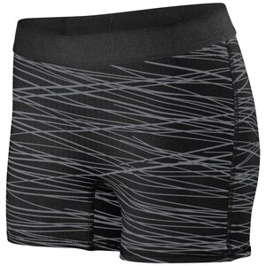 Augusta Sportswear 2625 - Ladies Hyperform Fitted Short Black/Graphite Print