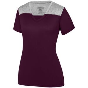 Augusta Sportswear 3057 - Ladies Challenge T Shirt Dark Maroon/ Graphite Heather
