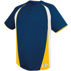 HighFive 312120 - Ace Two Button Jersey Navy/White/Athletic Gold
