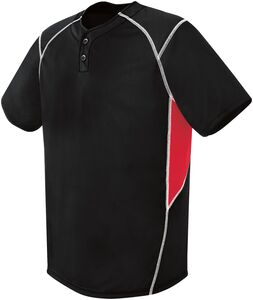 HighFive 312210 - Bandit Two Button Jersey Black/Scarlet/White