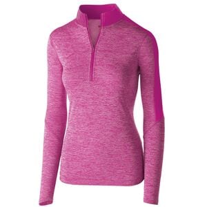 Holloway 222742 - Ladies Electrify 1/2 Zip Pullover Power Pink Heather/Power Pink