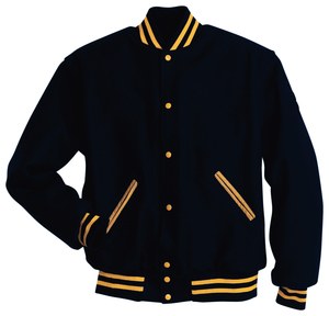 Holloway 224182 - Letterman Jacket Dark Navy/Light Gold