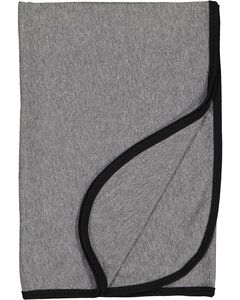 Rabbit Skins LA1110 - Infant Premium Jersey Blanket Granite Heather/Black