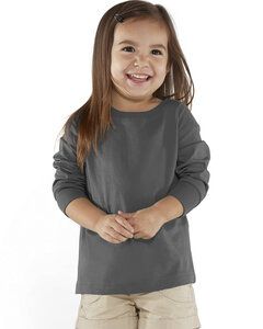 Rabbit Skins LA3302 - Toddler Long Sleeve Fine Jersey Tee Charcoal