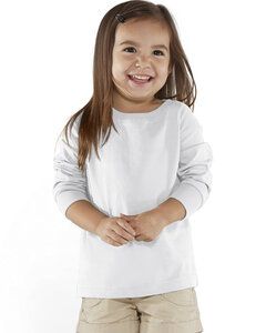 Rabbit Skins LA3302 - Toddler Long Sleeve Fine Jersey Tee Blanco