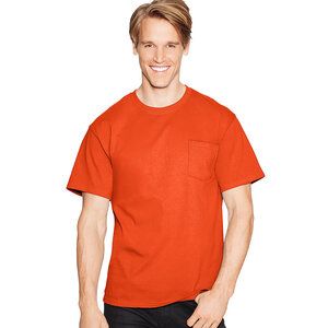 Hanes 5590 - T-shirt With A Pocket Naranja