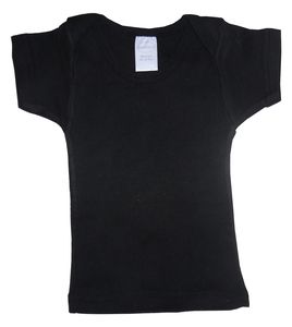 Infant Blanks 0550BL - Short Sleeve Lap Shirt Bulk Negro