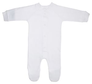 Infant Blanks 515W - Interlock Closed-Toe Sleep & Play White
