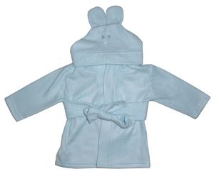 Infant Blanks 965 - Fleece Robe With Hoodie Piscina Azul