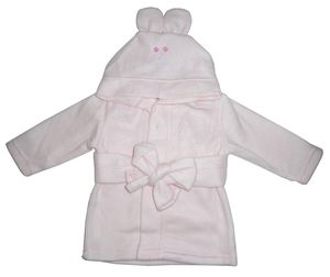 Infant Blanks 965 - Fleece Robe With Hoodie Rosa