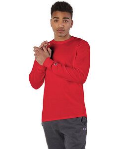 Champion CC8C - Long Sleeve Tagless T-Shirt Rojo