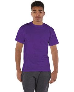 Champion T425 - Short Sleeve Tagless T-Shirt Púrpura