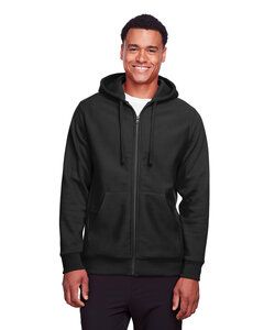 Team 365 TT95 - Men's Zone HydroSport Heavyweight Full-Zip Hooded Sweatshirt Negro