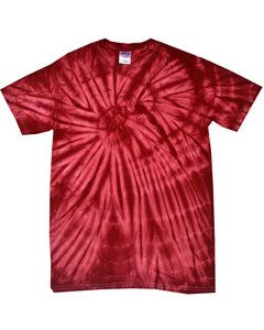 Tie-Dye CD101 - Adult 5.4 oz., 100% Cotton Spider Tie Dye T-shirt Spider Crimson