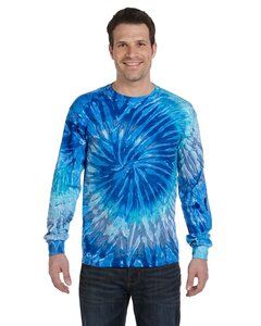 Tie-Dye CD2000 - Adult 5.4 oz. 100% Cotton Long-Sleeve T-Shirt Blue Jerry