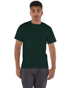 Champion T525C - Adult 6 oz. Short-Sleeve T-Shirt Verde oscuro