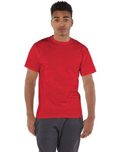 Champion T525C - Adult 6 oz. Short-Sleeve T-Shirt Rojo
