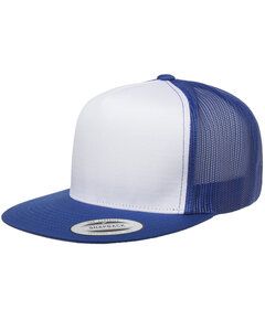 Yupoong 6006W - Adult Classic Trucker with White Front Panel Cap Royal/Wht/Royl